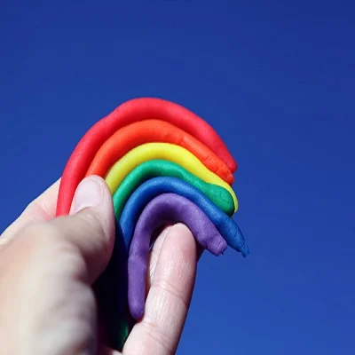 arco iris arcilla polimerica